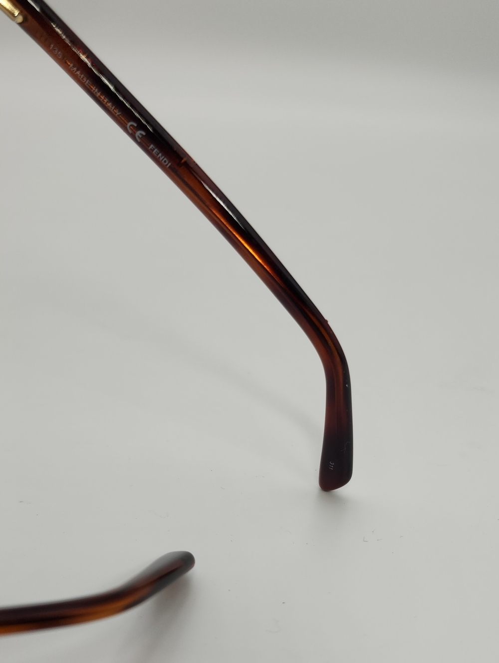 Fendi F977 238 Eyeglasses Frames | Tortoise Brown & Gold Logo | 54-14-135 Italy - Picture 10 of 13